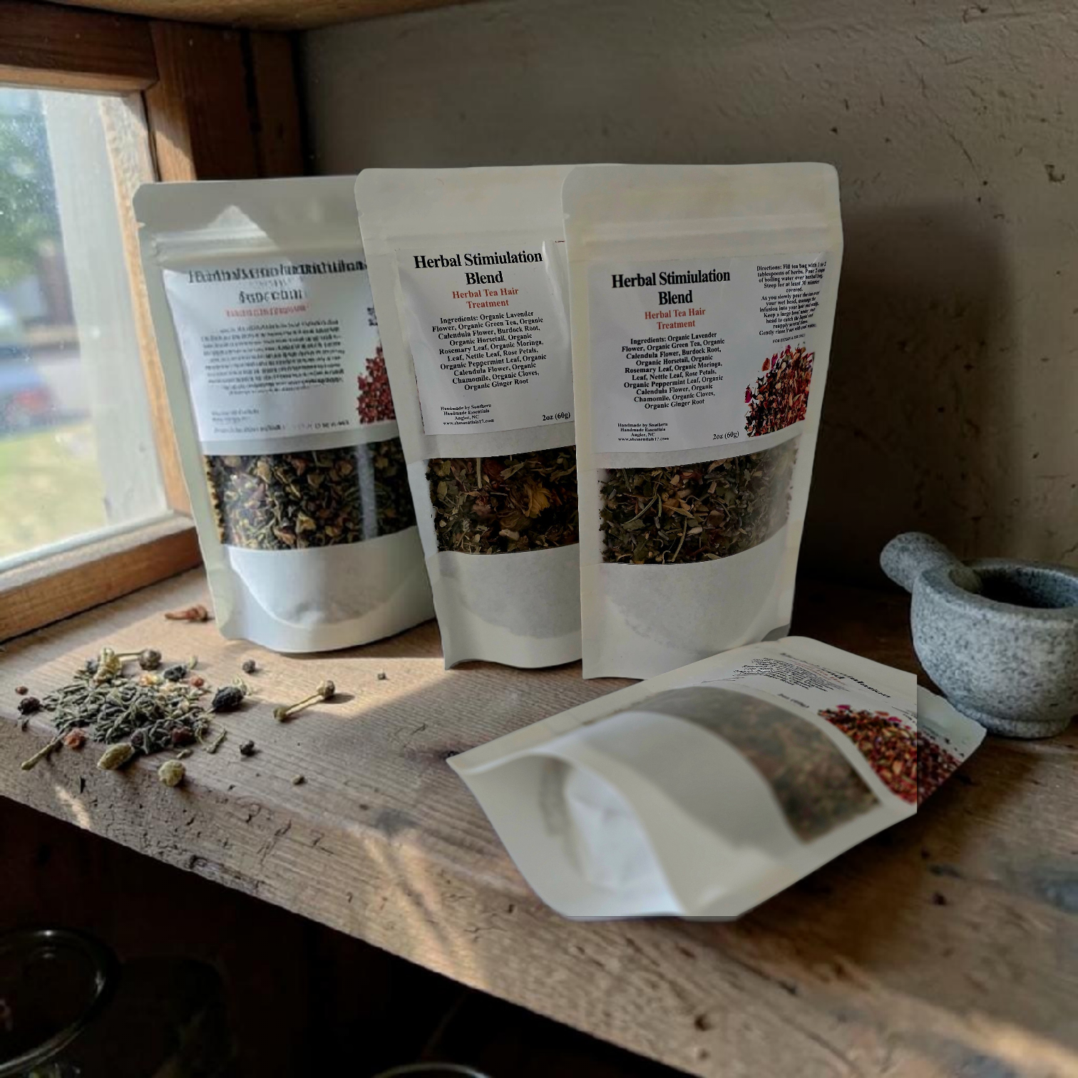 BeNatural: Herbal Stimulating Blend - Herbal Hair Tea Rinse