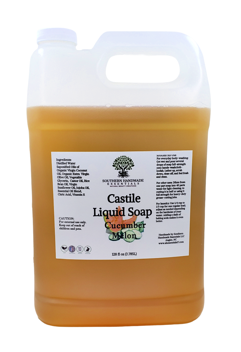 Home Essentials- Castile Liquid Soap (Cucumber Melon)